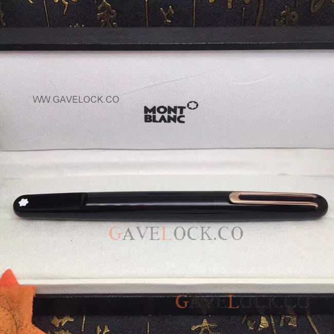 AAA Grade Marc Blanc Pens Black and Rose Gold Rollerball Pen